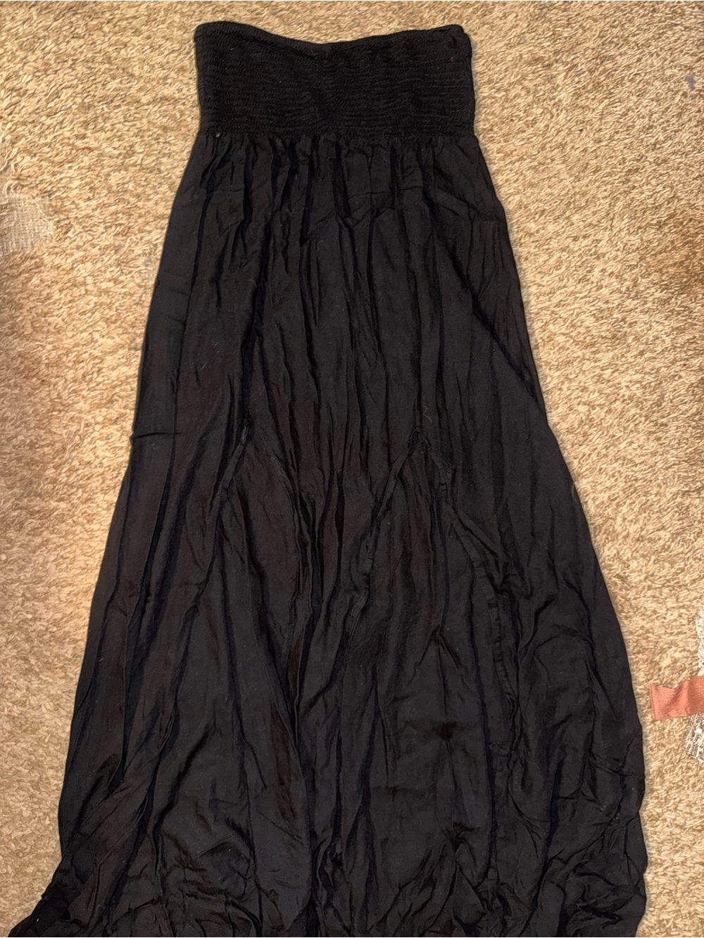 Black Strapless Maxi Dress/Cover Up